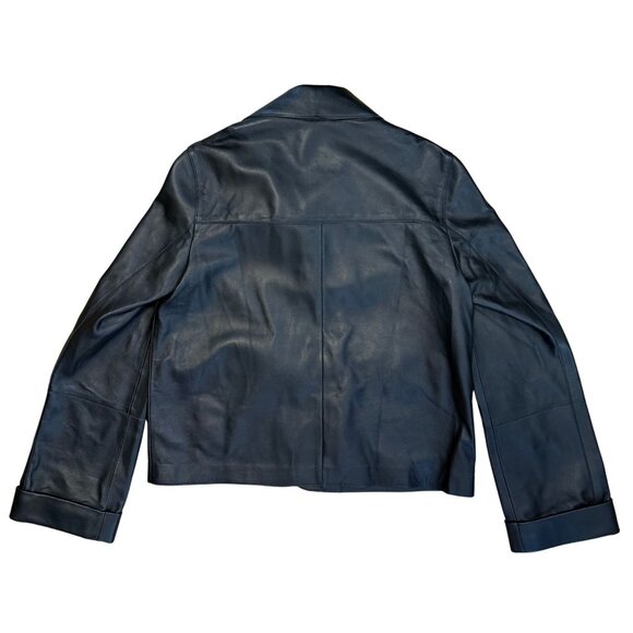 ARMA Ella Black Leather Rolled Cuff Jacket $845 NWT Sz 36 Small US 6 - Picture 8 of 8